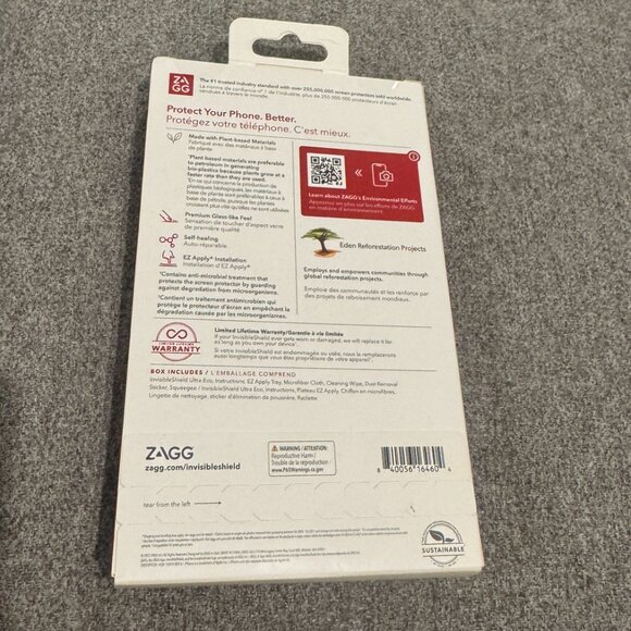 NIB ZAGG Ultra Eco Screen Protector – iPhone 14 / 13 / 13 Pro - Picture 2 of 3